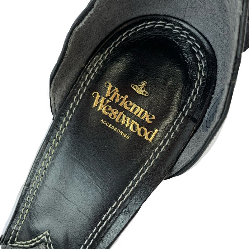 VIVIENNE WESTWOOD ヴィヴィアン　ウエストウッド　5802　36E　ヒールサンダル　23ｃｍ　グレー×ブラック　レディース　靴 【101045523008】