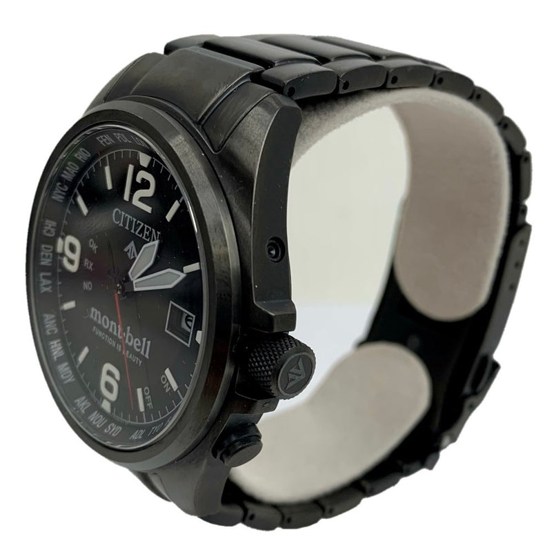 シチズン×モンベル 電波ソーラー腕時計 プロマスター エコドライブ CB0177-58E スーパーチタニウム ブラック CITIZEN×mont-bell 【101050387007】