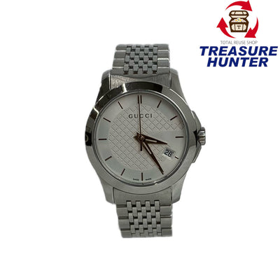 グッチ 腕時計 Gタイムレス YA126565 シルバー×ホワイト GUCCI 【102043033006】